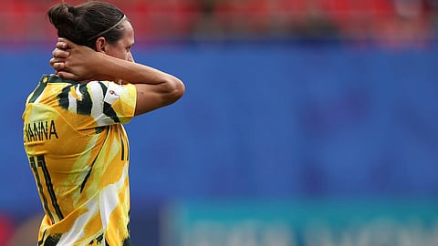 Australia’s Lisa De Vanna after Australia’s opening-match loss to Italy on June 9 (Francisco Seco)