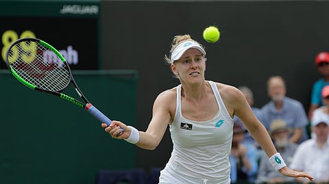 United States’ Alison Riske returns to action.