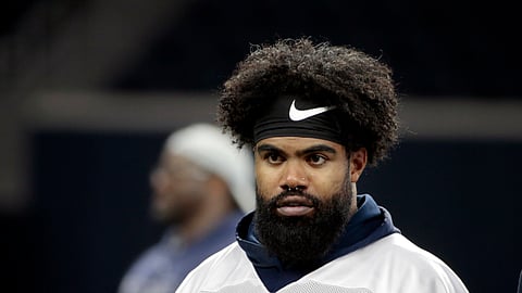 Dallas Cowboys running back Ezekiel Elliott will not be suspended by the NFL following a recent run-in with  Las Vegas police. (AP Photo/Michael Ainsworth)