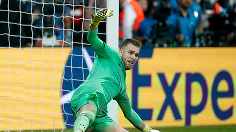 A freak injury to backup Liverpool goalie Adrian, pictured, may force the team to play 35-year-old free agent goalie Andy Lonergan. (AP Photo/Thanassis Stavrakis)