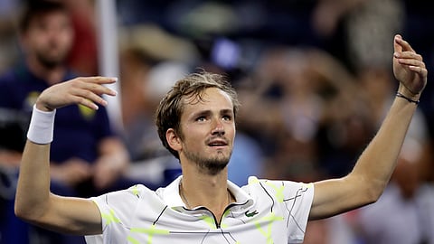 Daniil Medvedev, of Russia, who became a star in New York last September, will be a favorite to win the U.S. Open if the world's other top players don't show. (AP Photo/Adam Hunger)