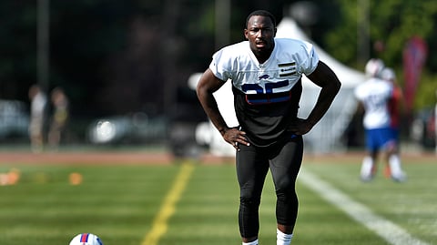 The Buffalo Bills have released veteran running back LeSean McCoy in a stunning move made as NFL teams set their 53-player rosters. (AP Photo/Adrian Kraus, File)