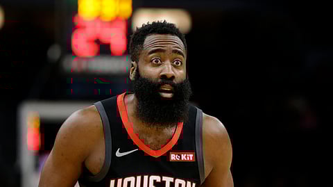 Houston guard James Harden can't believe how the Rockets have been playing.