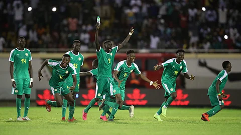 Senegal celebrates their win over Ghana in the 2019 WAFU Cup of Nations
