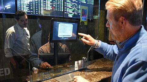 Philadelphia sportscaster Howard Eskin places New Jersey's first legal esports bet Thursday afternoon at Borgata.