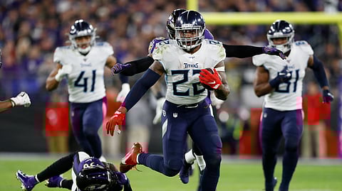 Derrick Henry ran wild in the Titans' first two playoff games. Can he do it again against the Chiefs?