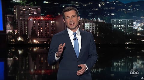 Former Mayor and presidential hopeful Pete Buttigieg hosts 'Jimmy Kimmel Live'