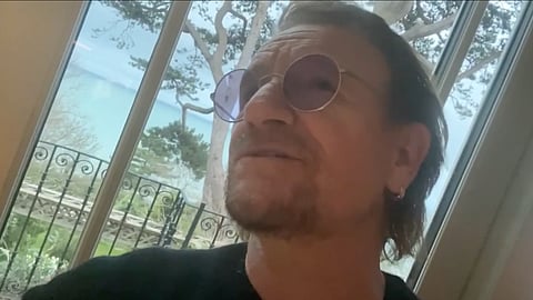 Bono on Instagram singing his Coronavirus inspired piano ballad titled "Let Your Love Be Known"