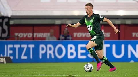 Yannick Gerhardt of VfL Wolfsburg in action
