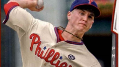 David Buchanan, on his 2014 Topps baseball card, pitches tonight for the Lions.