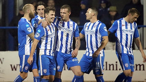 Coleraine FC in action