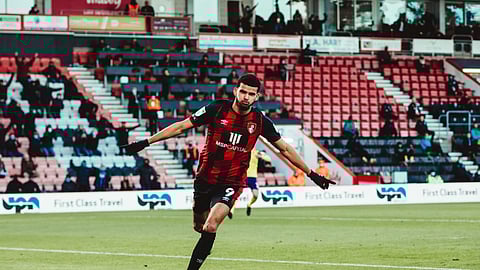 Dominic Solanke in action for AFC Bournemouth