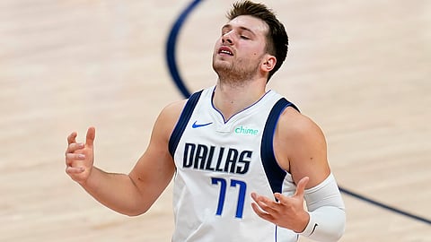 Dallas Mavericks guard Luka Doncic reacts to a missed shot in much the same way Fats reacts to his losing wagers.