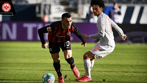 Filip Kostic of Eintracht Frankfurt in action