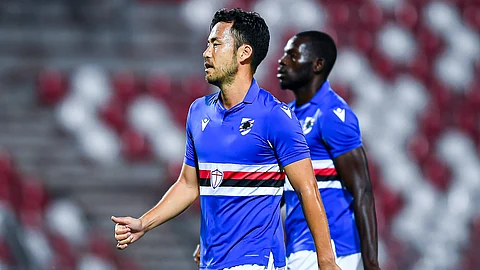 Maya Yoshida of Sampdoria in action