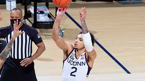 UCONN's James Bouknight in action.