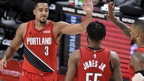 The Portland Trail Blazers are happy to have CJ McCollum back.