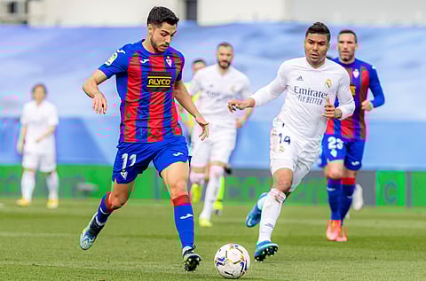 Eibar, in the snazzy red and blue unis.