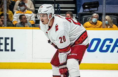Hurricane Sebastian Aho looks for another win on Sunday.