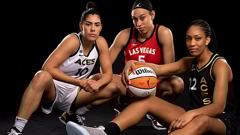 Kelsey Plum, Dearica Hamby and A'Ja Wilson are all Aces in Las Vegas.