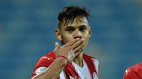 A kiss from Copa America.
