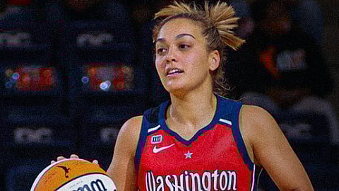 Leilani Mitchell of the Mystics will try to come between O'Sullivan and his Wings.