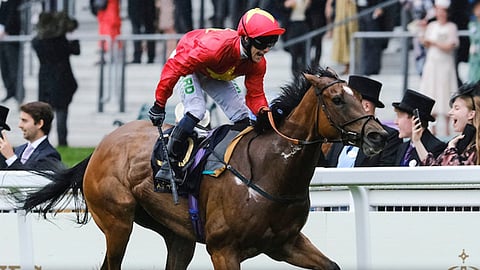 Highfield Princess won the Buckingham Palace Stakes Wednesday at Royal Ascot.