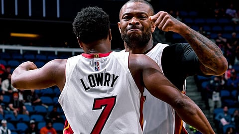 Kyle Lowry better stay upright for the Heat.