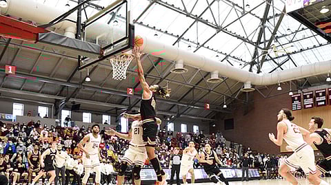 Princeton's Tosan Evbuomwan, going up high. 