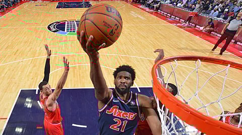 Joel Embiid to the rack. 