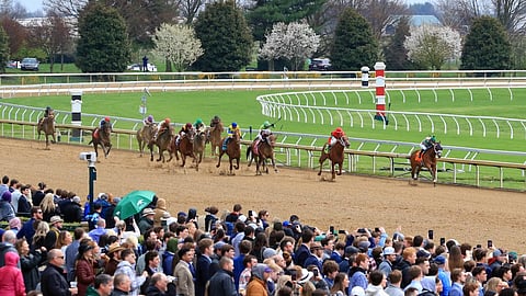 Racing at Keeneland.