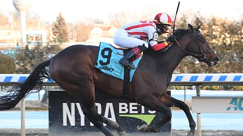 Early Voting, winning the Withers in February, is Garrity's pick in the Preakness.