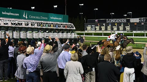 Twilight racing at Churchill Downs.