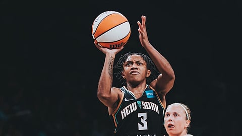 Crystal Dangerfield of the New York Liberty.