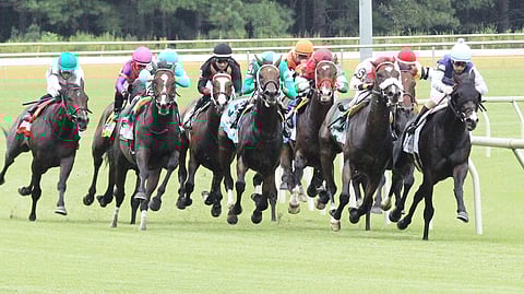 Racing at Colonial Downs.