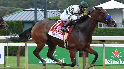 The speedy Gamine winning the 2021 edition of The Ballerina stakes.