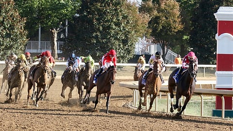 Racing at Keeneland.