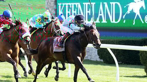 Racing at Keeneland.