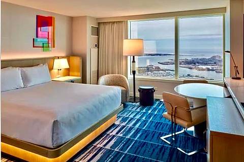 An upgraded room at the MGM Tower in Atlantic City.