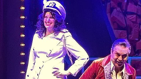 Scout Durwood (left) clowns around with co-star Phil Nichol in "The Hook" at Caesars Atlantic City.