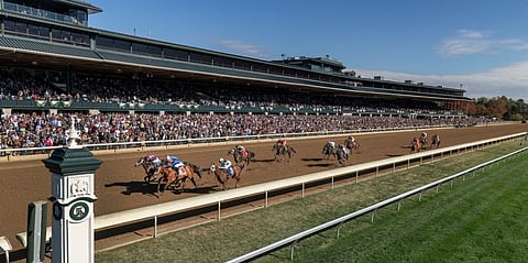 Racing at Keeneland.
