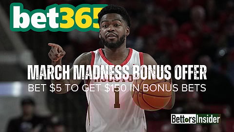 Bet365 is making the Sweet 16 even sweeter with its Bet $5, Get $150 bonus offer.