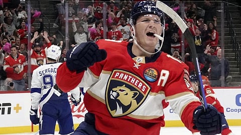 Matthew Tkachuck shouldn't have any trouble getting a point or two for the Panthers in Game 1 of the Stanley Cup Finals.