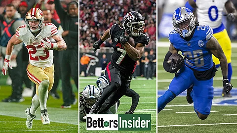 Best Fantasy RBs McCaffrey Robinson Gibbs