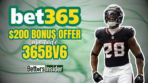 Bet365 Bonus Offer for NFL Week 9: $200 Bonus with Code 365BV6