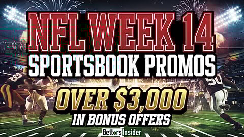 NFL Week 14 Sportsbook Promos: Over $3,000 in Bonus Offers