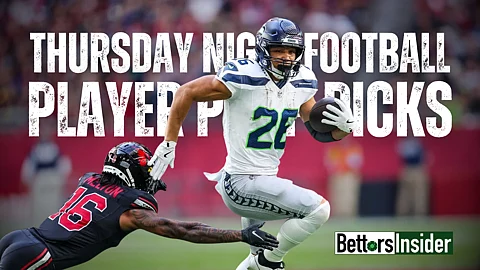 Zach Charbonnet of the Seattle Seahawks is one of the best player prop bets for TNF