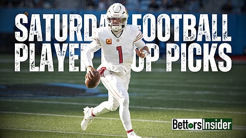 Kyler Murray is one of the best NFL player prop bets for the Saturday slate