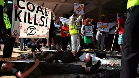 South African protest against coal