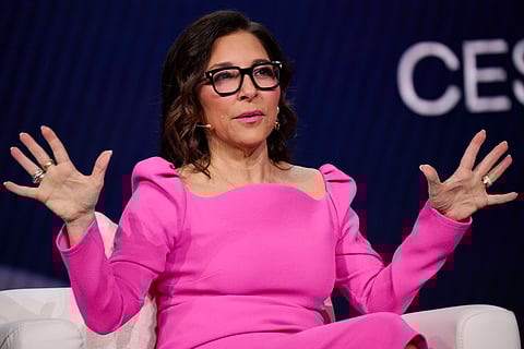 Linda Yaccarino, former chief executive officer of X Corp., during the 2025 CES event in Las Vegas, Nevada, US, on Tuesday, Jan. 7, 2025.